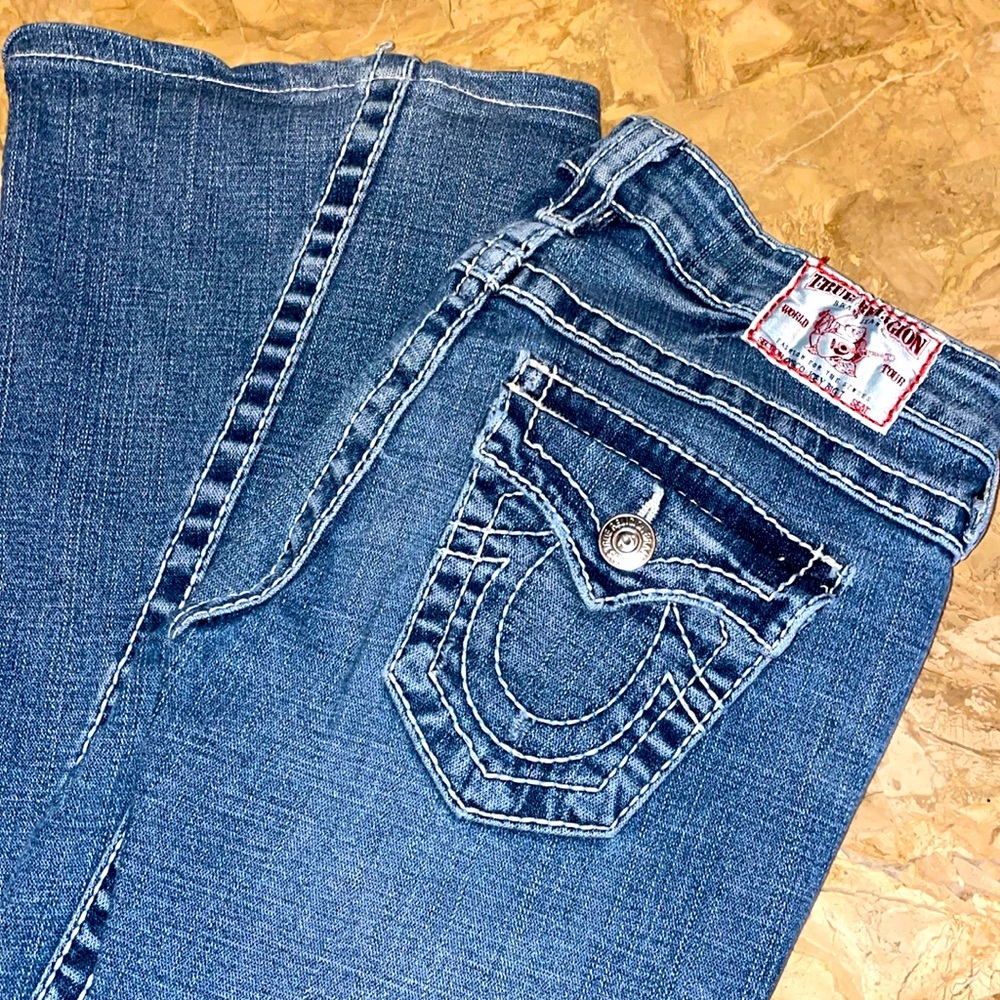 Denim wide leg jeans